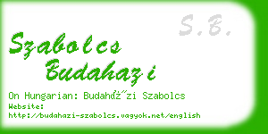 szabolcs budahazi business card